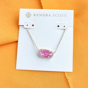 HOT Kendra Scott Elisa Gold Fuchsia Kyocera Opal Pendant Necklace